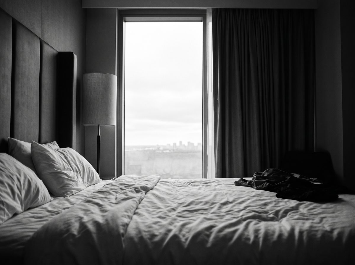 Chambre d’hôtel avec vue sur la ville